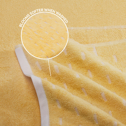 Airsoft 100% Cotton Bath Towel, 450 GSM, Solid, Yellow