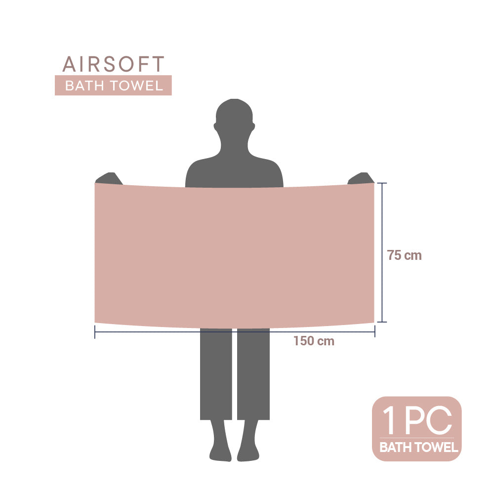 Airsoft 100% Cotton Bath Towel, 450 GSM, Solid, Red