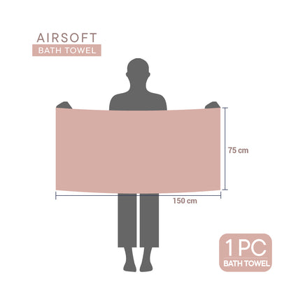 Airsoft 100% Cotton Bath Towel, 450 GSM, Solid, Red