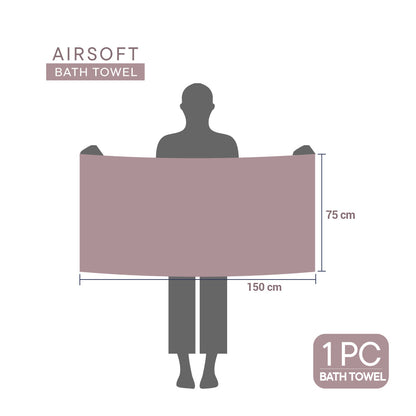 Airsoft 100% Cotton Bath Towel, 450 GSM, Solid, Light Violet