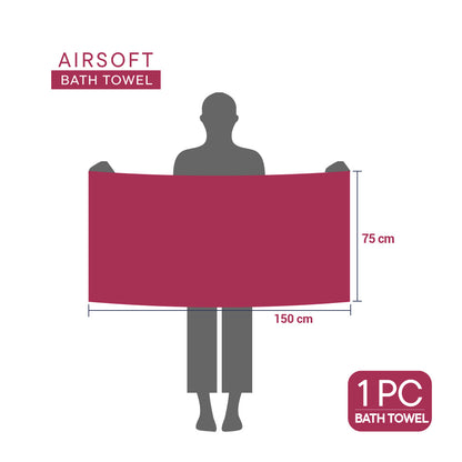 Airsoft 100% Cotton Bath Towel, 450 GSM, Solid, Dark Brown