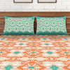 Ornate Orange 100% Cotton King Fitted Sheet-Atrium Plus By Spaces