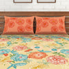 Floral Beige 100% Cotton King Fitted Sheet-Atrium Plus By Spaces