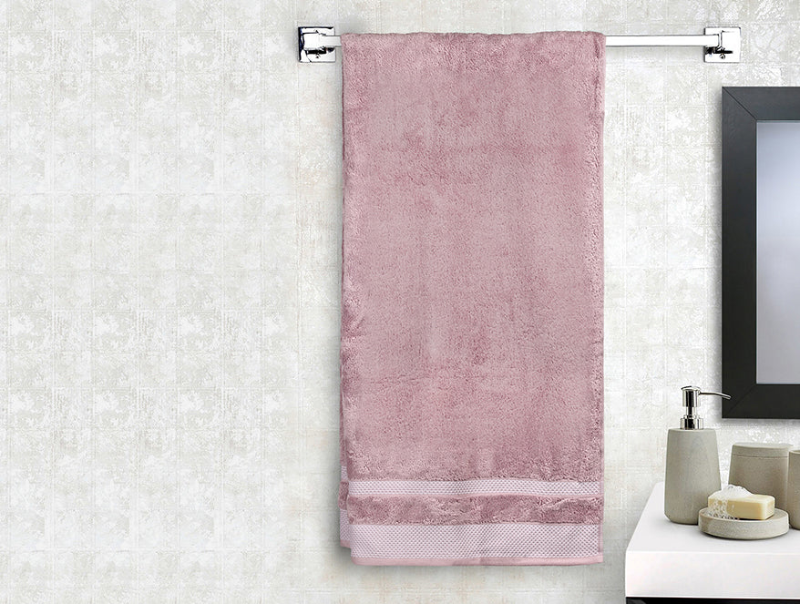 Lilac - Light Violet 100% Cotton Bath Towel - Hygro By Spaces