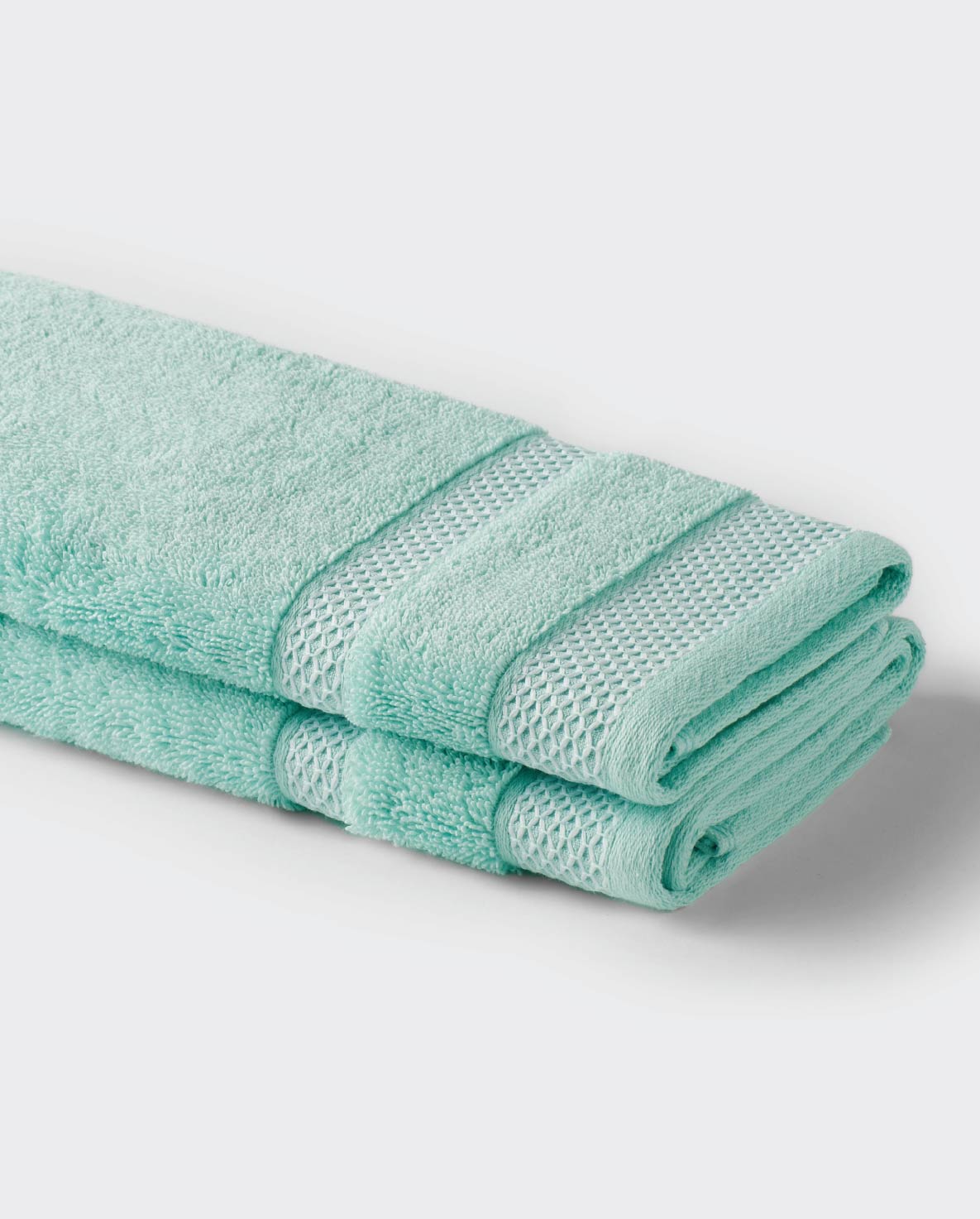 Hygro Cotton Hand Towel, 600 GSM, Solid, Aqua Green