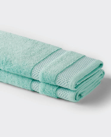 Hygro Cotton Hand Towel, 600 GSM, Solid, Aqua Green