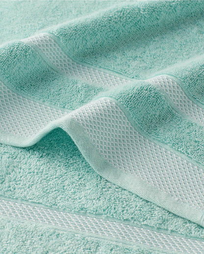 Hygro Cotton Hand Towel, 600 GSM, Solid, Aqua Green