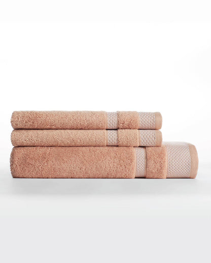 Hygro Hygro Cotton Hand Towel, 600 GSM, Solid, Coral