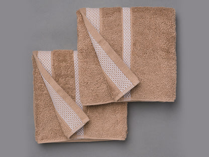 Chocolate - Dark Brown 2 Piece 100% Cotton Hand Towel - Hygro By Spaces