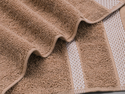 Chocolate - Dark Brown 2 Piece 100% Cotton Hand Towel - Hygro By Spaces