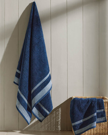 Hygro Cotton Hand Towel, 600 GSM, Solid, Midnight Blue