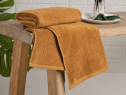 Maple Sugar - Light Brown 2 Piece 100% Cotton Hand Towel - Hygro By Spaces
