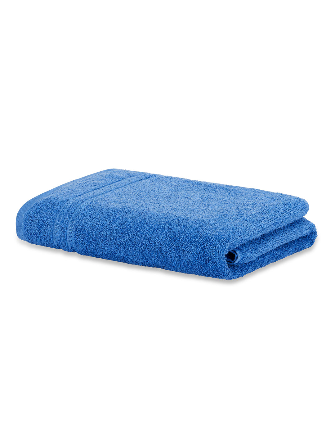 Solid Navy Blue 100% Cotton Quick Absorbent Bath Towel - Quik Dry By Welspun