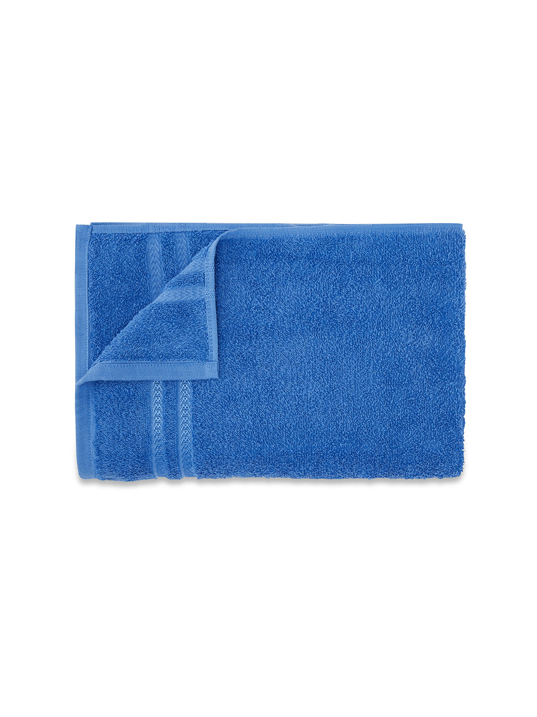 Solid Navy Blue 100% Cotton Quick Absorbent Bath Towel - Quik Dry By Welspun
