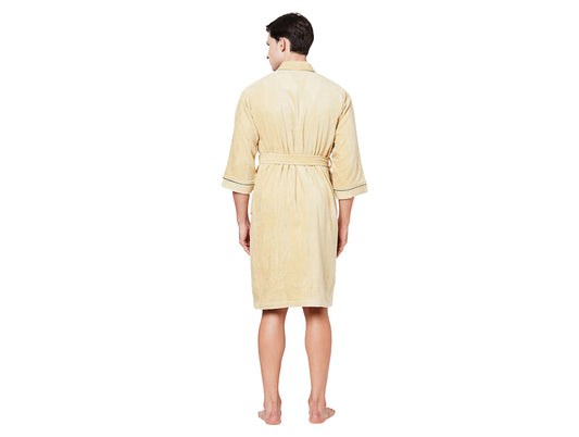 Desert/Teal-Light Brown 1 Piece 100% Cotton Bath Robe - Exotica By Spaces-1054798