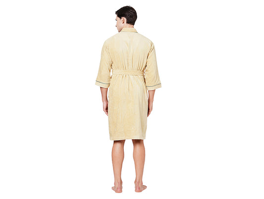 Dark Green/Teal-Dark Blue 1 Piece 100% Cotton Bath Robe - Exotica By Spaces-1054801