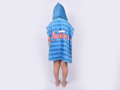 Marvel Avengers Easy Care Navy Blue 100% Cotton Poncho - By Spaces