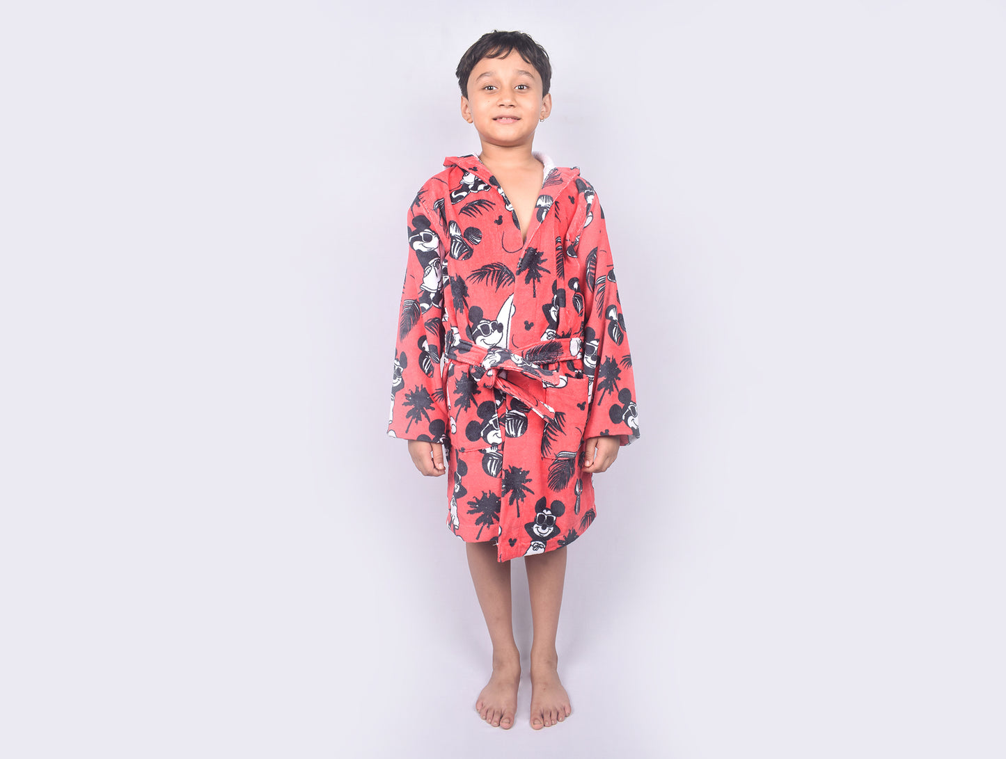 Disney Mickey Red 100% Cotton Small Bath Robe - By Spaces