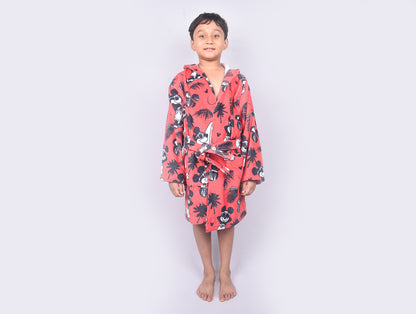 Disney Mickey Red 100% Cotton Small Bath Robe - By Spaces