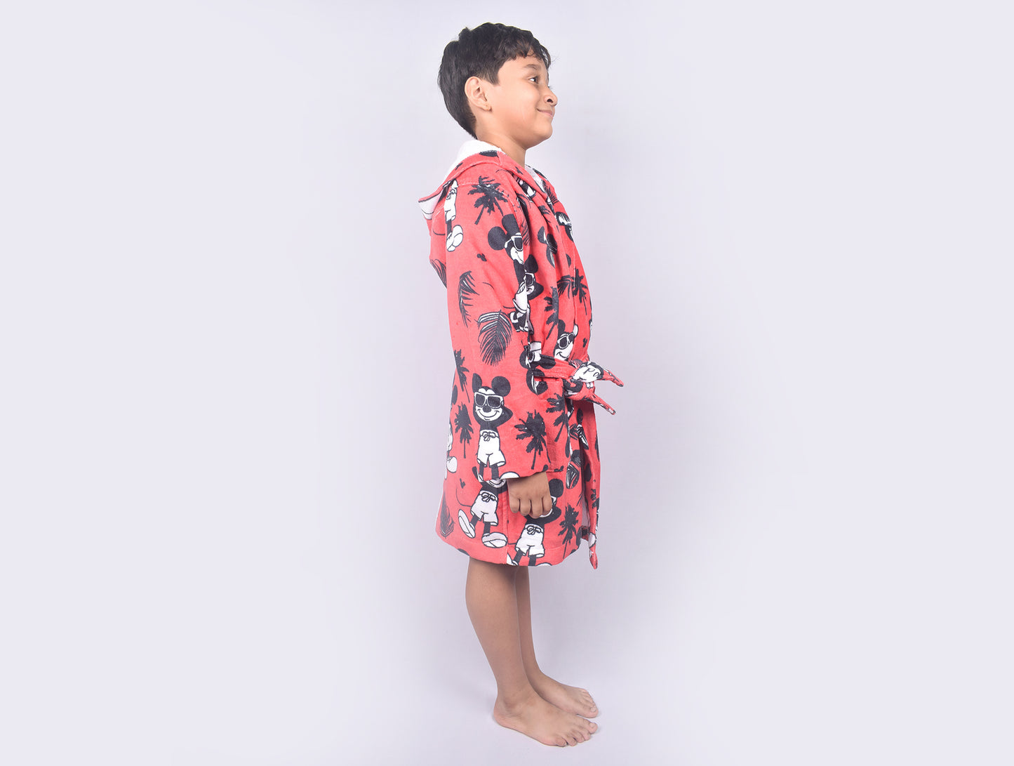 Disney Mickey Red 100% Cotton Small Bath Robe - By Spaces
