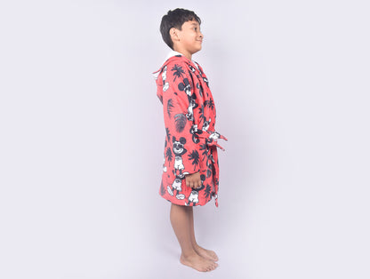 Disney Mickey Red 100% Cotton Small Bath Robe - By Spaces