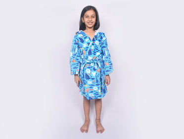 Disney Dory Blue 100% Cotton Small Bath Robe - By Spaces