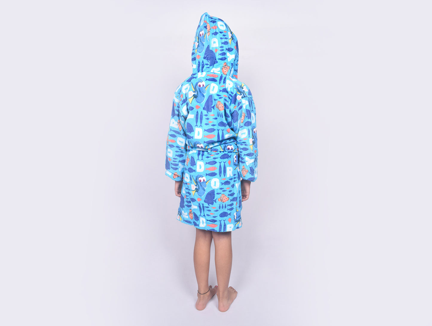 Disney Dory Blue 100% Cotton Small Bath Robe - By Spaces