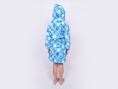 Disney Dory Blue 100% Cotton Small Bath Robe - By Spaces