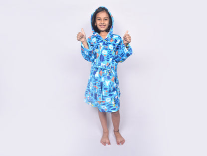 Disney Dory Blue 100% Cotton Small Bath Robe - By Spaces