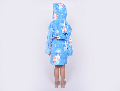 Disney Frozen Easy Care Blue 100% Cotton Small Bath Robe - By Spaces