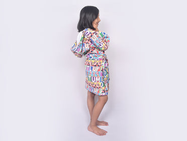 Viacom Motu Patlu Green 100% Cotton Small Bath Robe - By Spaces