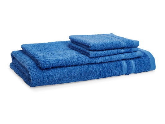 Solid Dark Blue 100% Cotton Bath Set - Celebrations By Spaces