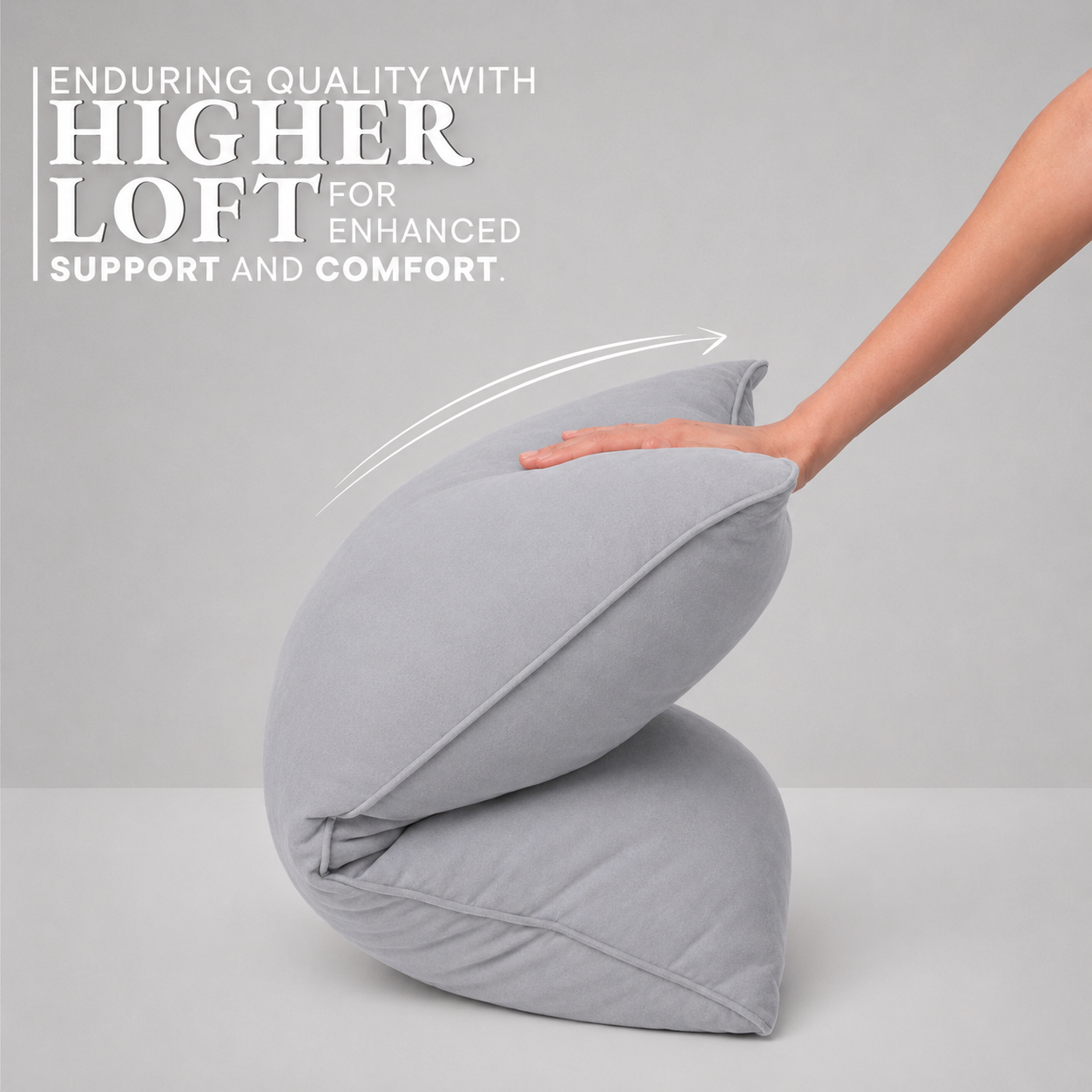 Solid White Cotton Rich Pillow - Bamboo Charcoal By Spaces