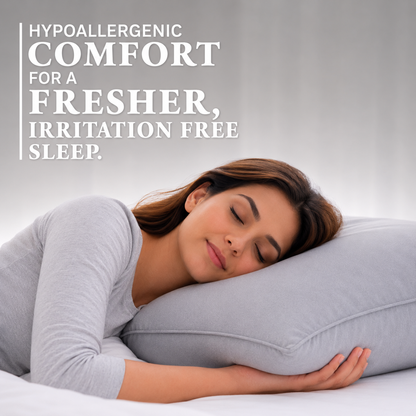 Solid White Cotton Rich Pillow - Bamboo Charcoal By Spaces
