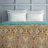 Ornate Brown 100% Cotton Shell Double Quilt / AC Comforter - Zenspire By Spaces