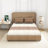 Brown 100% Cotton Fitted King - Essentials By Spaces