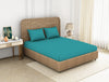 Teal 100% Cotton Large Bedsheet - Essentials By Spaces