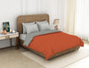 Rust/Grey 100% Cotton Shell Double Quilt  - Essentials By Spaces