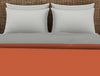 Rust/Grey 100% Cotton Shell Double Quilt  - Essentials By Spaces