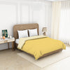 Yellow/Ivory 100% Cotton Shell Double Quilt  - Essentials By Spaces