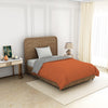 Rust/Grey 100% Cotton Shell Single Quilt  - Essentials By Spaces