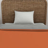 Rust/Grey 100% Cotton Shell Single Quilt  - Essentials By Spaces