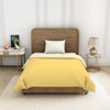 Yellow/Ivory 100% Cotton Shell Single Quilt  - Essentials By Spaces