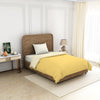 Yellow/Ivory 100% Cotton Shell Single Quilt  - Essentials By Spaces