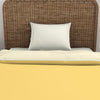 Yellow/Ivory 100% Cotton Shell Single Quilt  - Essentials By Spaces