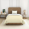 Ivory/White 100% Cotton Shell Single Quilt  - Essentials By Spaces