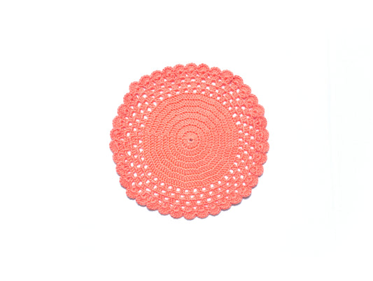 Spaces Spun 100% Cotton Coasters-Peach