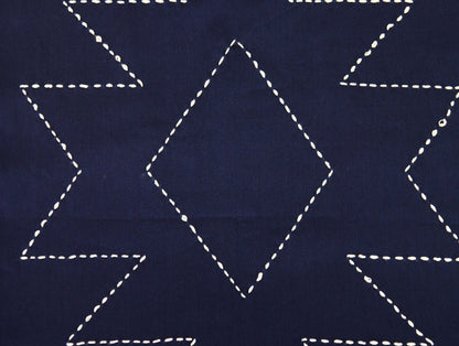 Handcrafted Blue 100% Cotton Runner - Spun By Spaces-1057366