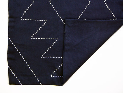 Handcrafted Blue 100% Cotton Runner - Spun By Spaces-1057366