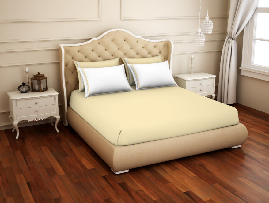 Solid Hygro Cotton King Size Bedsheet
